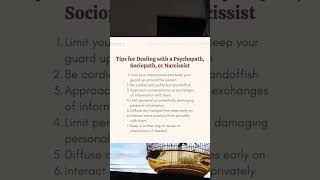 Tips for dealing with a Psychopath Sociopath or Narcissist [upl. by Esyak]