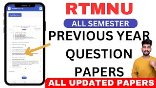 RTMNU Previous Year Question Papers 2023  How to Download Nagpur University Previous Year Papers [upl. by Nilla631]