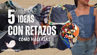 5 IDEAS PARA HACER CON RETAZOS  COMO HACER PRODUCTOS CON RETAZOS [upl. by Gareri695]