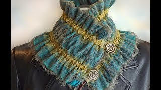 Homemade Elegant Neck Wrap Cachecol Fácil DIY [upl. by Tolmach]