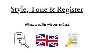 Style Tone amp Register Erklärung  Englisch Analyse [upl. by Hairam]