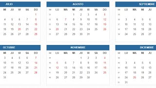 Colombia calendario festivos 2018 [upl. by Katha]