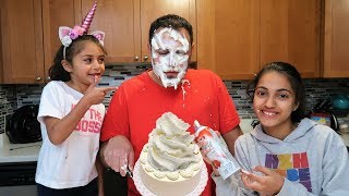 Cake Joke on My Dad family fun vlog video [upl. by Essila667]