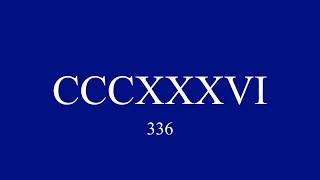 Roman Numerals from 1 to 1000 [upl. by Eeuqram784]