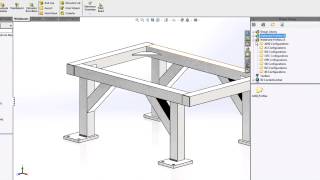 SOLIDWORKS  New in 2014 Weldment Profiles Configurations [upl. by Armallas]