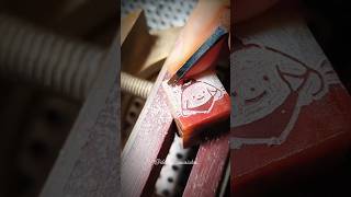 MANUAL SEAL CARVING hobbies seal sealcarving bear diy stamps tutorial asmrsounds fyp [upl. by Eeltrebor707]