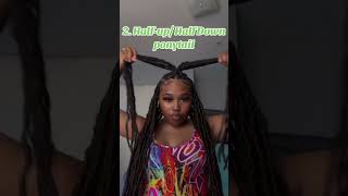 5 QUICK Hairstyles Knotless Soft Locs blackgirlmagic softlocs hairstyles beauty hairtransform [upl. by Roderich885]