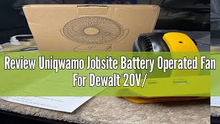 Review Uniqwamo Jobsite Battery Operated Fan For Dewalt 20V60V Max DCB204 DCB205 DCB206 DCB203 DCB2 [upl. by Stacie]