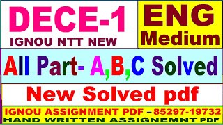 DECE 1 solved assignment ignou in English 202324  dece 1 Solved Assignment 2023  dece 1 solved [upl. by Og]