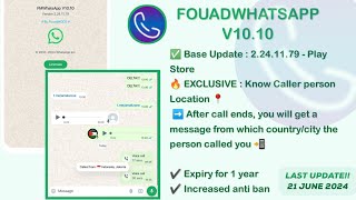 FOUAD WHATSAPP V1010 FINAL UPDATE JUNE 2024 [upl. by Sirotek435]