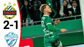 SK Rapid Wien vs TSV Hartberg 21 All Goals and Extended Highlights [upl. by Atnoved]