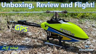 The NEW F180v2 GPS RC Helicopter Unboxing and Review by Jeff West [upl. by Illak479]