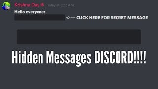 How to Create a Hidden Message in Discord 2019 NEW DISCORD FEATURE [upl. by Gombosi]