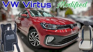 Volkwagen Virtus Modification in chennaiVentilated seat coverMomo alloy wheel [upl. by Adel]