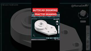 AUTOCAD DRAWING  Practise Drawing Simpel 3D Drawing [upl. by Tartan]