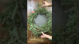 transform your christmas tree into a wreath diy christmas crafts christmasdecorations [upl. by Gnuh]