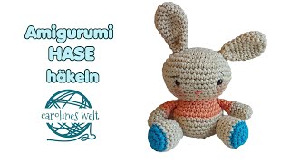 Hase  Osterhase häkeln Amigurumi Häkelanleitung für Anfänger [upl. by Zavala]