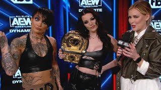 Saraya quotShe also lost her mind Shes crazy Reneequot AEW Dynamite 91323 [upl. by Alig]