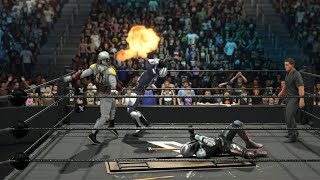 Jango Fett vs Boba Fett vs Din Djarin WWE 2K24 [upl. by Sicular]