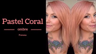 Pravana Pastel Coral Ombre  Hair Tutorial [upl. by Bolme139]