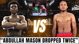 Abdullah Mason DROPPED TWICE in CRAZIEST Round One of a FIGHT in 2024 [upl. by Ymer]