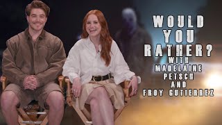 The Strangers Chapter One Stars Madelaine Petsch and Froy Gutierrez Play Horror Would You Rather [upl. by Itsrik]