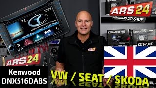 Carstereo in GOLF 5 Golf 6  Kenwood DNX516DABS  review  ARS24COM [upl. by Irrol]