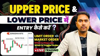 How to Place Limit amp Market amp Trigger Orders in Zerodha Upper Price में BuyampSell Order कैसे लगाएं [upl. by Klotz]