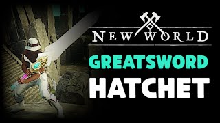 ⚔️New World⚔️ Greatsword and Hatchet 🐱‍👤Light Melee Assassin 🔥PvP🔥 [upl. by Nennek]