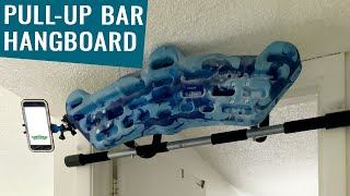 DIY Simple Doorway Hangboard Mount high clearance no backboard [upl. by Ahsinuq51]