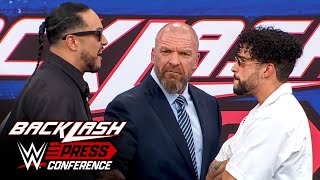 Damian Priest’s facetoface with Bad Bunny spins out of control WWE Backlash Press Conference [upl. by Gemini373]