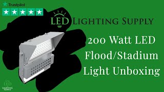 200 Watt LED FloodStadium Light Unboxing [upl. by Faden211]