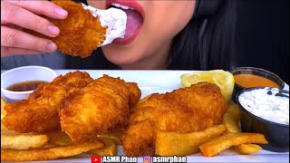 ASMR PHAN BITES ONLY CRISPY FISH N CHIPS ASMR [upl. by Marylin296]