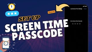 How to Set a Screen Time Passcode on iPhone 16  Lock Screen Time Settings [upl. by Finkelstein]