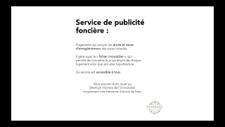 Les définitions LPF  Service de publicité foncière [upl. by Einahc56]