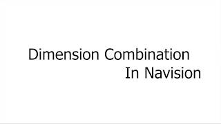 Dimension Combination In Navision [upl. by Erasme]