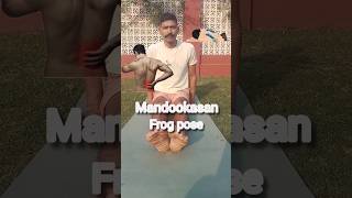 Mandukasa frog pose yoga mandukasana frogpose ytshorts [upl. by Backer]