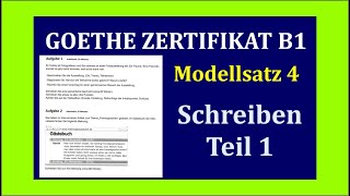 Goethe Zertifikat B1  Modellsatz 4  Schreiben Teil 1  Writing Exam  Learn German B1 [upl. by Willcox]