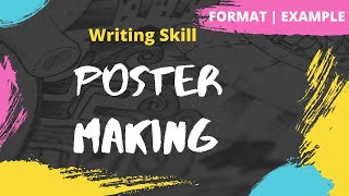 Poster Making  How to make a Poster  Format  Example  Writing Skills [upl. by Solenne]