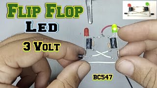 Flip Flop Led Circuit  Flip Flop Digital Flasher Circuit Using Bc547 Transistor  How To Make [upl. by Abbotsun]