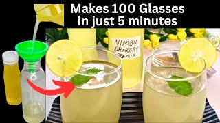 Make 100 glasses in 5 minutes  Instant Lemon Juice Premix and Shikanji Masala Ready in 1 Minute [upl. by Nivled640]