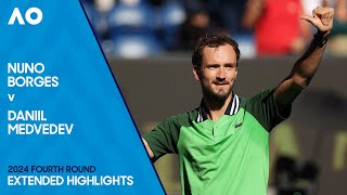 Nuno Borges v Daniil Medvedev Extended Highlights  Australian Open 2024 Fourth Round [upl. by Oirevlis392]