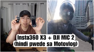 2024 Pairing INSTA360 X3 with DJI MIC 2  Wireless Bluetooth Set Up for Motovlog  Tagalog [upl. by Elyac]