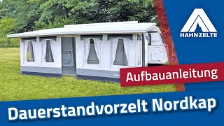 HahnZelte freistehendes Dauerstandzelt Nordkap mit AluVierkantGerüst Aufbauvideo [upl. by Ttirrem]