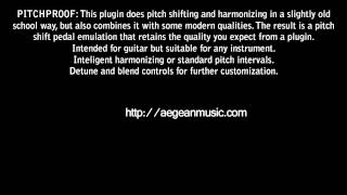 PitchProof Demo  An Old School Harmonizer Pitch Shifter Pedal Plugin [upl. by Einnek216]