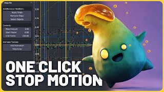 Stop Motion Animation in One Click New Free Blender 3D Addon [upl. by Krid3]