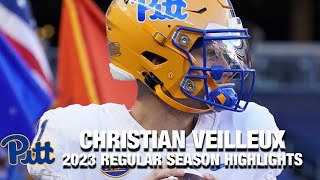 Christian Veilleux 2023 Regular Season Highlights  Pitt QB [upl. by Rihsab]