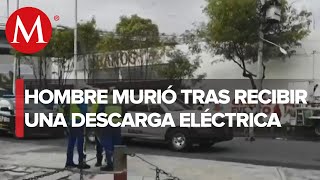 Sujeto trata de robar luces y muere electrocutado en la alcaldía Iztapalapa [upl. by Elva126]