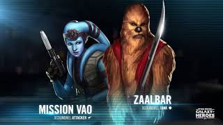 Star Wars Galaxy of Heroes  Mission Vao and Zaalbar now available from KOTOR [upl. by Atiluj918]