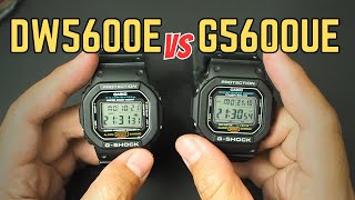 Casio GShock DW5600 VS G5600 DW5600E vs G5600UE Budget Square Comparison w Tough Solar [upl. by Yolande494]